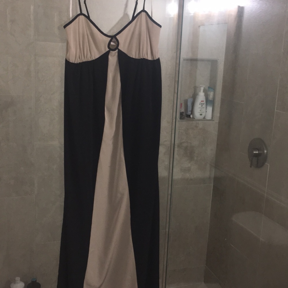 Black and Tan maxi dress